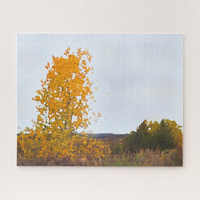 Puzzle Couleurs automnales Lone Cottonwood Tree Impressio (Horizontal)