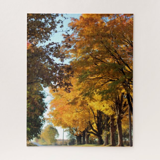 Puzzle Couleurs d'automne sur Country Road (Vertical)