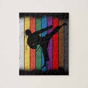 Puzzle Couleurs de ceinture karaté Silhouette