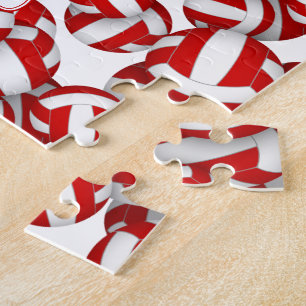 Puzzle couleurs de l'équipe de volley-ball rouge