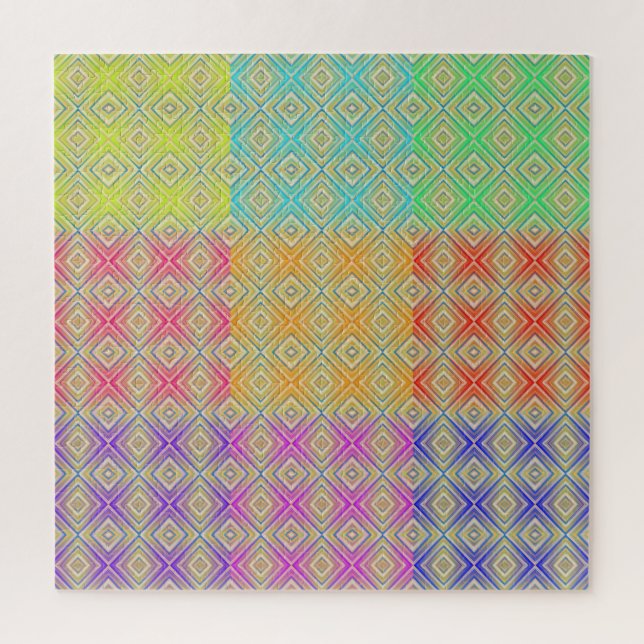 Puzzle Couleurs Du Motif Diamant Alternative Rainbow (Vertical)