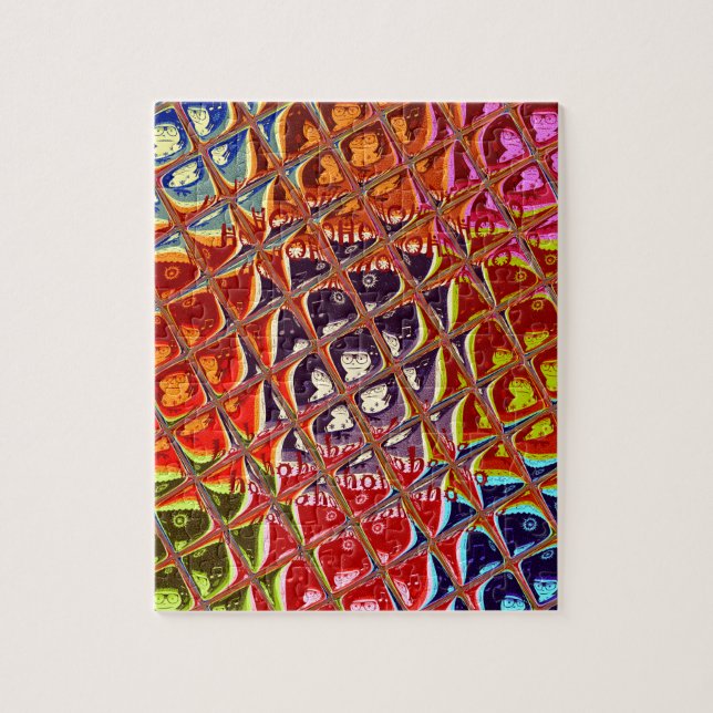 Puzzle Couleurs spéciales Noël Père Noël neige HoHoho Pop (Vertical)