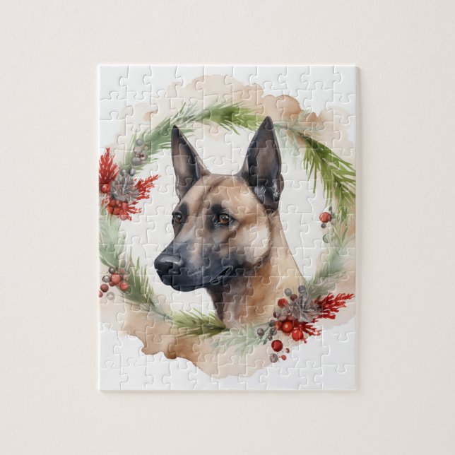 Puzzle Coupe de Fête de la couronne de Noël Malinoi (Vertical)
