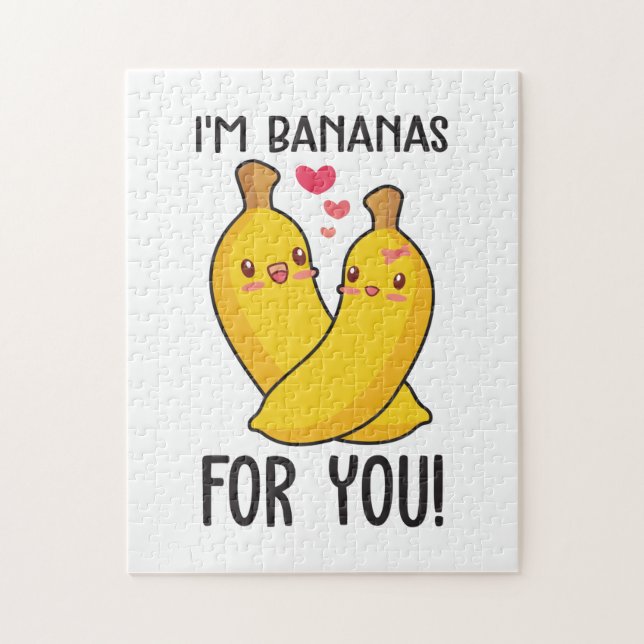 Puzzle Couple Cadeau Je Suis Des Bananes Pour Vous (Vertical)
