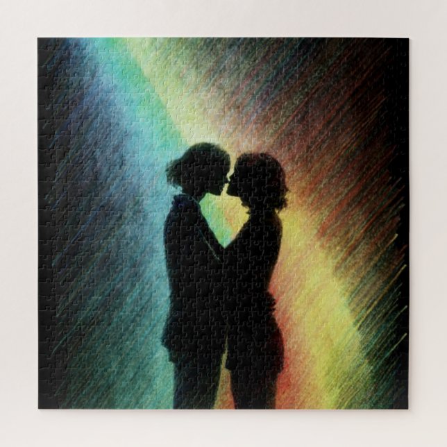 Puzzle Couple lesbien en arc-en-ciel (Vertical)