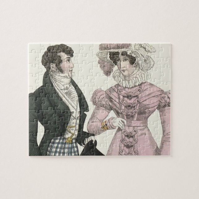 Puzzle Couple Mariage Antique 1823 Homme Femme Mode (Horizontal)