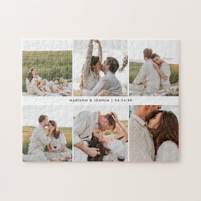 Puzzle Couple Mariage de collection 6 photos moderne pers (Horizontal)