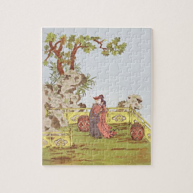Puzzle Couples dans un jardin chinois, des 'ornements de (Vertical)