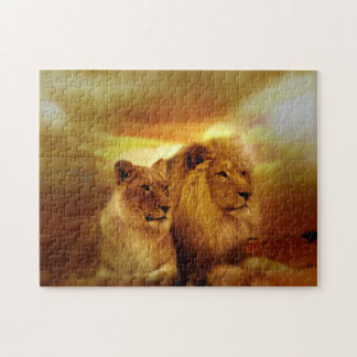 Puzzle Couples de lions