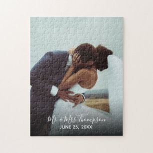 Puzzle Couples Mariage Photo M. Mme Signature Script do-i