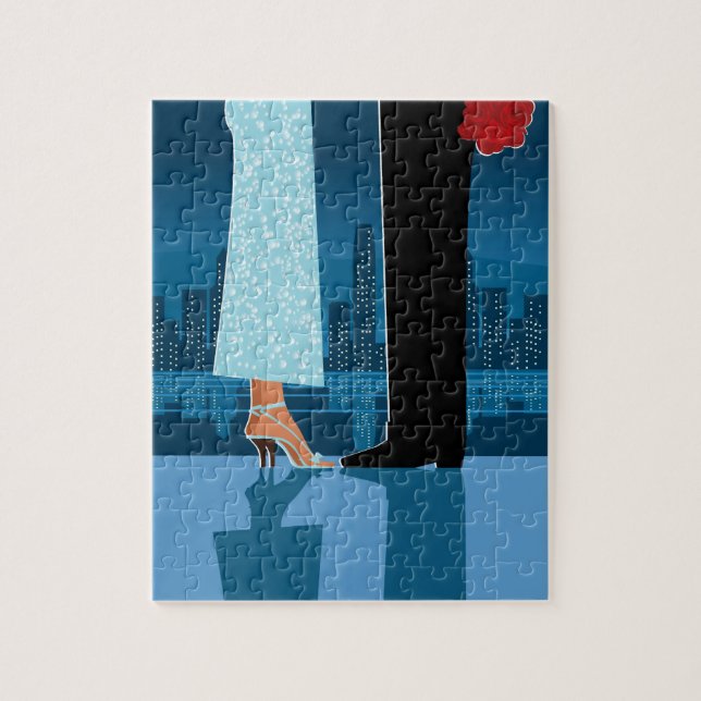 Puzzle Couples romantiques dans la ville (Vertical)
