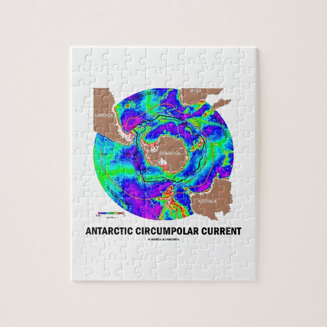 Puzzle Courant circumpolaire Antarctique (carte des coura (Vertical)