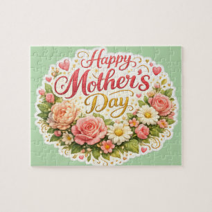 Puzzle Couronne florale pour la fête des mères, Jigsaw ve