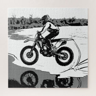 Puzzle Course à travers l'eau - Motocross Rider