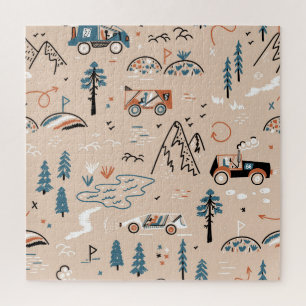 Puzzle Course hors route, vintage sans couture.