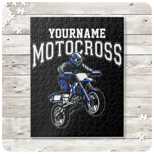 Puzzle Course Motocross Dirt Bike Rider personnalisée (Créateur téléchargé)