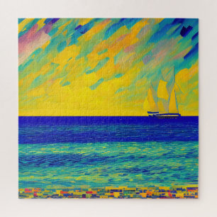 Puzzle Course "Yellow Sky" paysage marin