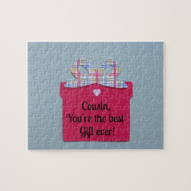 Puzzle Cousin, tu es le meilleur cadeau de tous les temps (Horizontal)