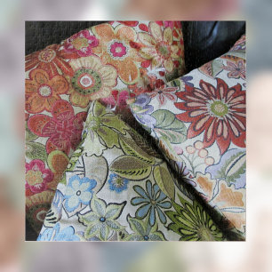 Puzzle Coussins brodés multicolores