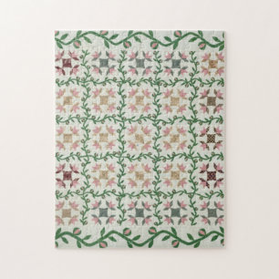 Puzzle Couvercle en rose et vert