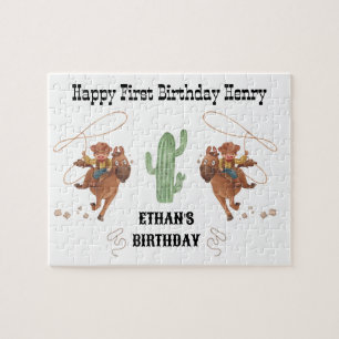 Puzzle Cowboy Anniversaire Rodeo Party