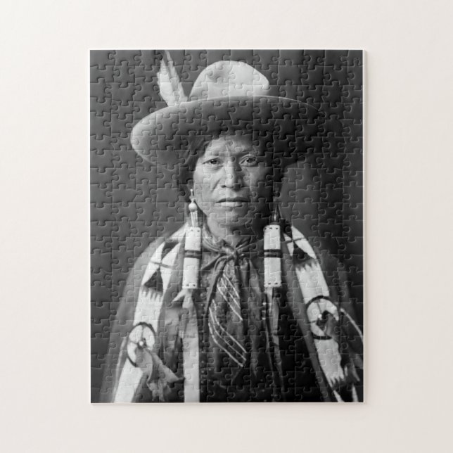 Puzzle Cowboy de Jicarilla Apache - Edouard S. Curtis (Vertical)