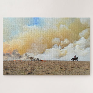 Puzzle Cowboy Démarrage d'une brûlure contrôlée