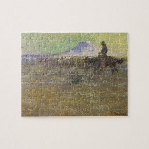 Puzzle Cowboy menant du bétail dans la plaine par Lon Meg
