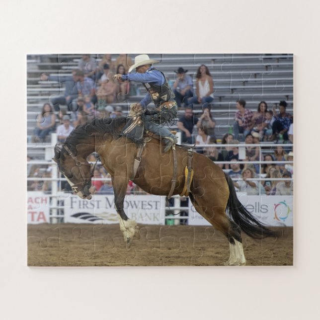 Puzzle Cowboy Western Rodeo Bucse Horse Corral (Horizontal)