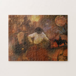 Puzzle Cowboys - bottes, chevaux sauvages et couchers du