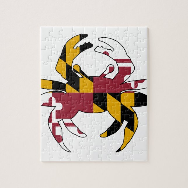 Puzzle Crabe de drapeau du Maryland (Vertical)