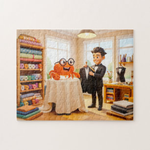 Puzzle Crabe Espion Se Faisant Habiller Avec Un Costume S