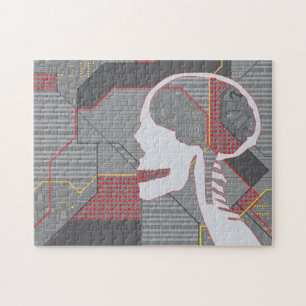 Puzzle crâne logique du coeur confus