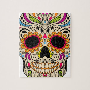 Puzzle Crâne mexicain de couleur