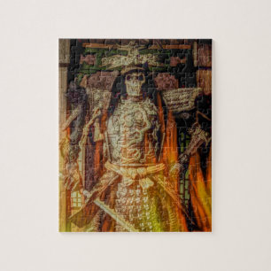 Puzzle crâne samouraï japonais de samouraïs d'armure d
