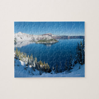 Puzzle Crater Lake South Central Oregon en hiver