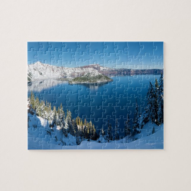 Puzzle Crater Lake South Central Oregon en hiver (Horizontal)