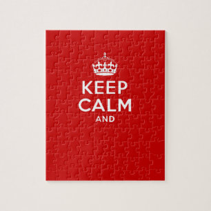 Puzzle Create your own 'Keep Calm and carry on' crown red