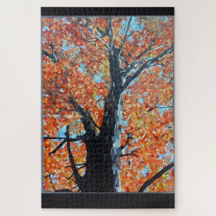 Puzzle Création de mosaïque d'arbre automnal majestueux