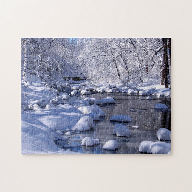 Puzzle Creek en photo d'hiver; (Horizontal)