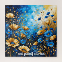 créez votre propre citation inspirante, bleu flora