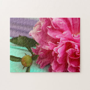 Puzzle Créez votre propre fleur botanique de pivoine rose
