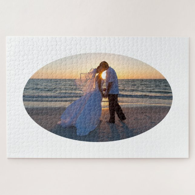 Puzzle Créez Votre Propre Forme Ovale Mariage 30x20 (Horizontal)