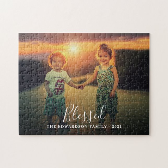 Puzzle Créez votre propre photo de famille Blessé script (Horizontal)