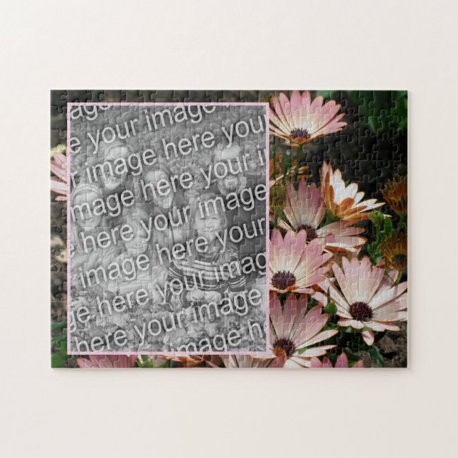 Puzzle Créez votre propre photo rose Fleurs de marguerite (Horizontal)
