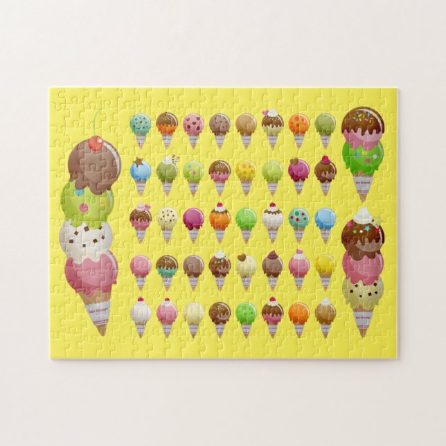 Puzzle Crème de glace délicieux sucreries délicieux (Horizontal)