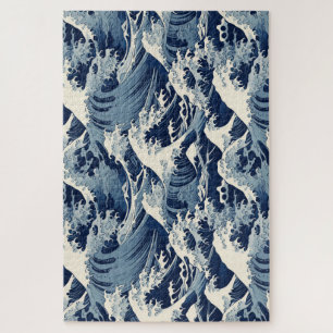 Puzzle Crêtes éphémères : Les vagues d'Hokusai réimaginée