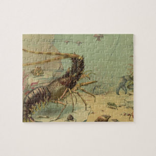Puzzle Crevettes, Vie sous-marine, Animaux de l'océan vin