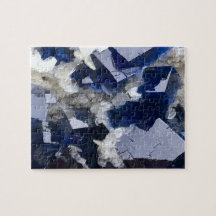 Cristal de Fluorite Bleu Profond, Calcite en Lamel