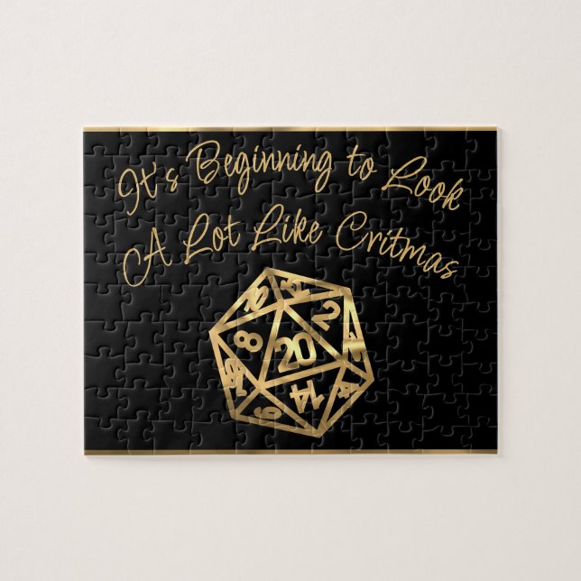 Puzzle Critère RPG | Jeu de rôle Gold Retro Tablett (Horizontal)
